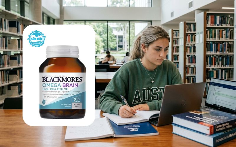 Blackmores Omega Brain x4 DHA hỗ trợ tốt với não bộ Blackmores Omega Brain x4 DHA hỗ trợ tốt với não bộ