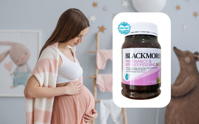 Blackmores Pregnancy & Breast-Feeding Gold bổ sung axit folic cho bà bầu hàm lượng 500 mcg với mỗi 2 viên