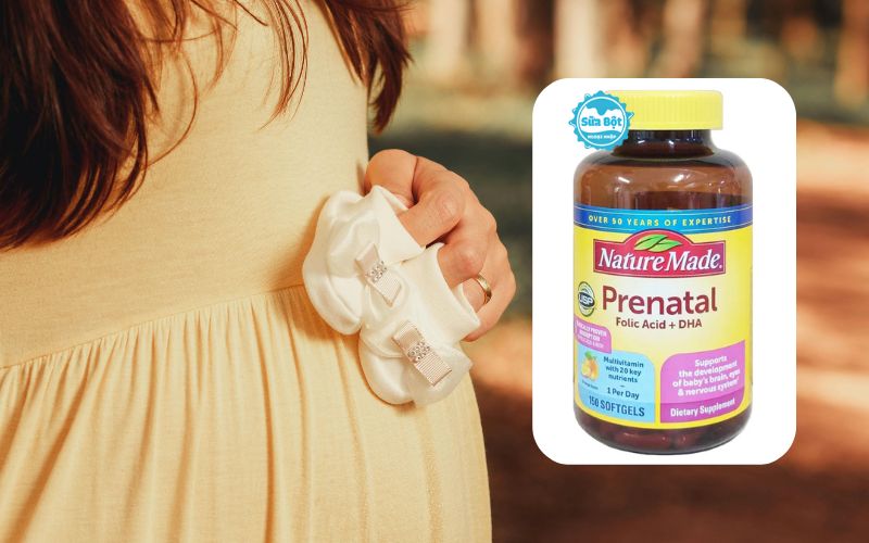 Nature Made Prenatal Multi + DHA giúp trẻ phát triển về trí não, thị lực, cơ xương