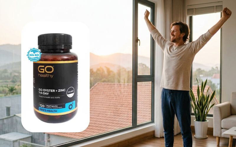 Go Healthy Go Oyster Plus Zinc hỗ trợ tăng cường sinh lực cho nam giới