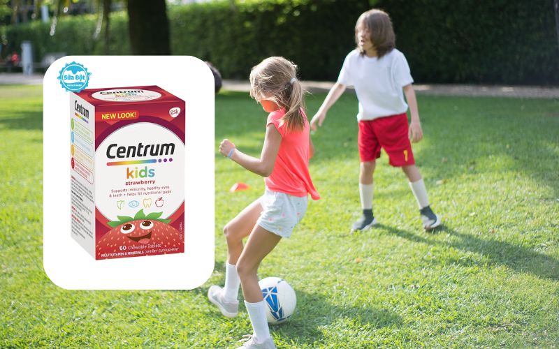 Vitamin tổng hợp của Úc cho trẻ em Centrum Kids Strawberry hương dâu tây dễ dùng