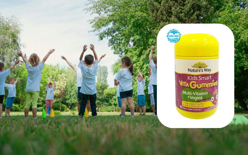 Nature’s Way Kids Smart Vita Gummies Multivitamin+Vegies dùng cho bé từ 2 tuổi có chế độ ăn thiếu chất