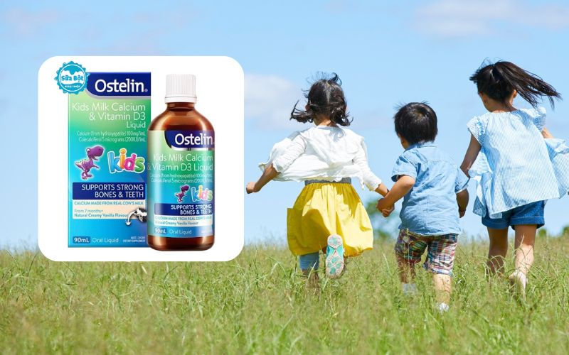 Ostelin Kids Milk Calcium & Vitamin D3 bổ sung canxi cùng vitamin D3 cho bé