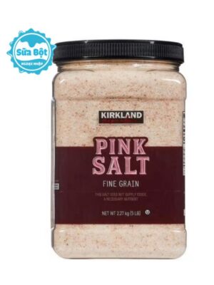 Muối hồng Kirkland Pink Salt Fine Grain của Mỹ hũ 2.27kg