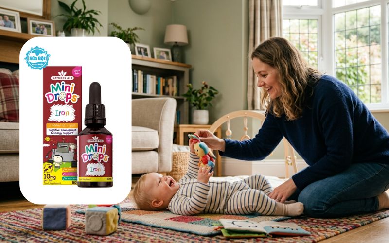 Sắt Natures Aid Mini Drops Iron