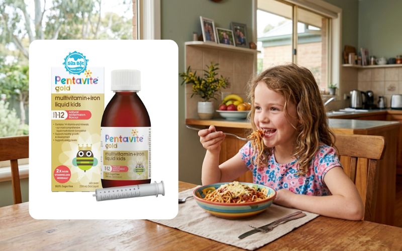 Siro Pentavite Gold Multivitamin + Iron Liquid Kids