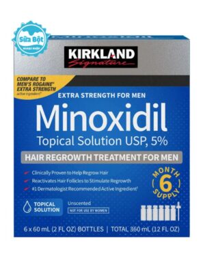 Dung dịch Minoxidil 5% Kirkland hỗ trợ mọc tóc của Mỹ 6 ốngx60ml