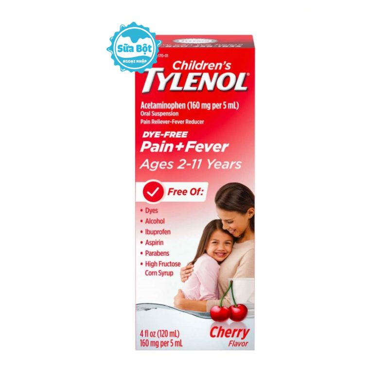 siro-tylenol-cho-be-2-11-tuoi-children-thump Siro Tylenol cho bé 2-11 tuổi Children’s Tylenol Pain+Fever của Mỹ 120ml