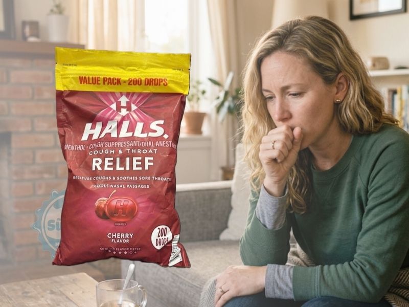 Kẹo ngậm Halls Relief vị Cherry dễ dùng