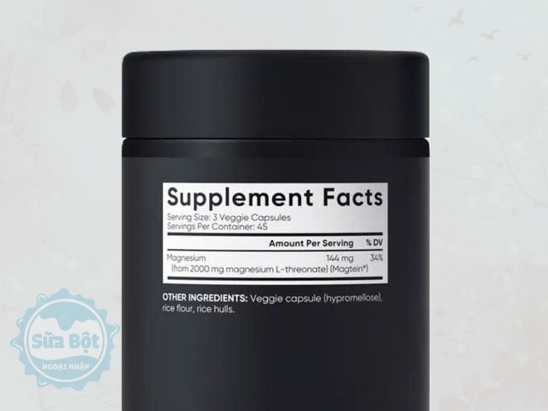 Sports Research Magtein Magnesium L-Threonate thông tin bổ sung