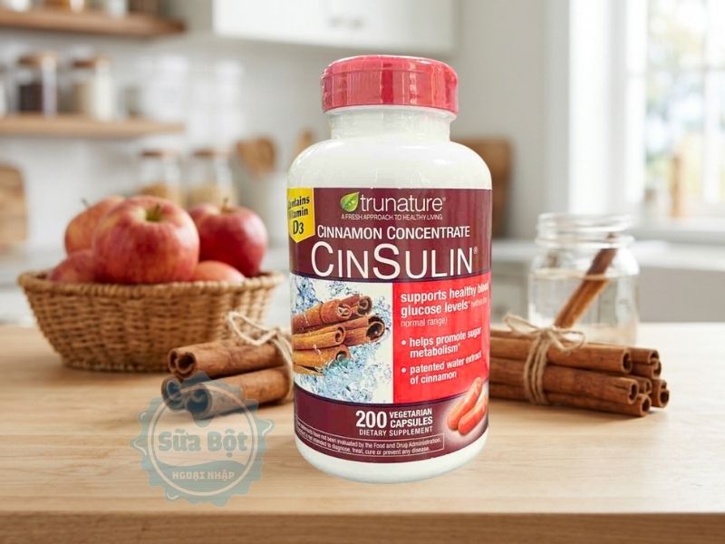 Viên uống hỗ trợ cân bằng đường huyết Trunature Cinsulin sử dụng
