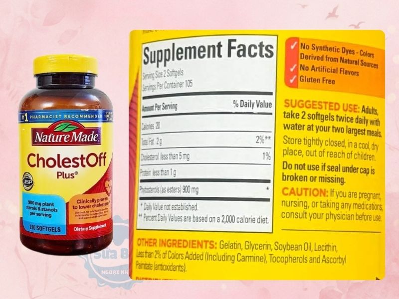 Nature Made CholestOff Plus thông tin bổ sung