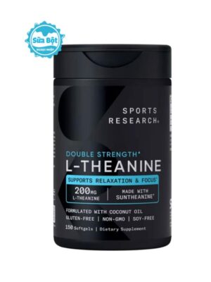 Viên uống Sports Research L-Theanine 200mg của Mỹ 150 viên