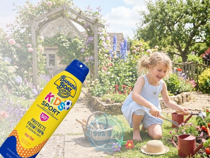 Banana Boat Kids Sport Sunscreen Spray SPF50+ bảo vệ da 