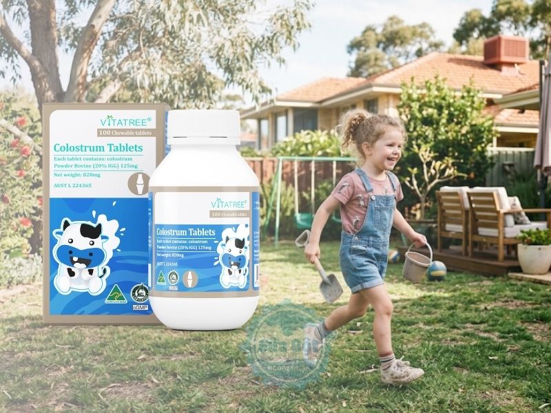 Viên sữa non Vitatree Colostrum Tablets hỗ trợ nâng cao sức đề kháng cho bé 