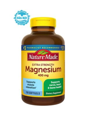 Viên uống bổ sung Magie Nature Made Extra Strength Magnesium 400mg Mỹ 150 viên