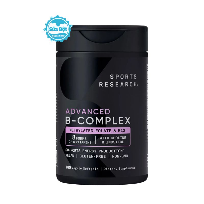 vien-uong-bo-sung-vitamin-b-sports-research-advanced-b-complex-thump Viên uống bổ sung vitamin B Sports Research Advanced B-Complex của Mỹ 180 viên