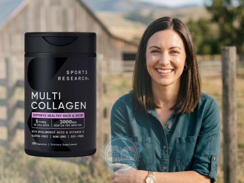 Viên uống Sports Research Multi Collagen hỗ trợ làm đẹp da