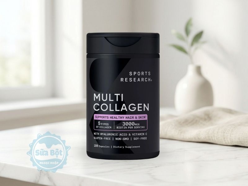 Viên uống Sports Research Multi Collagen sử dụng
